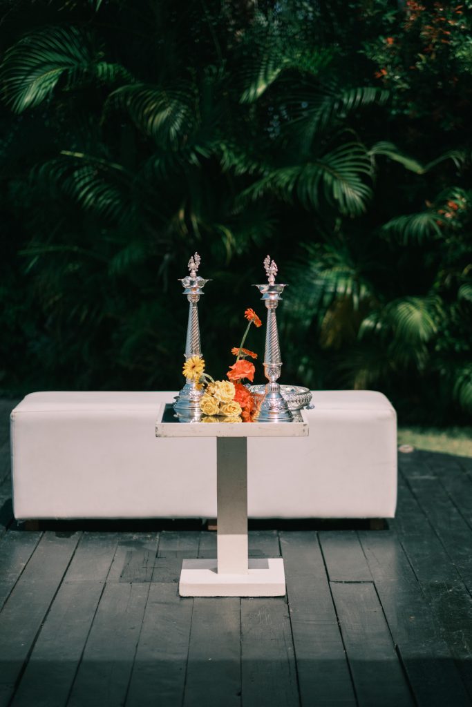 Bali Flower Decor marigold installation