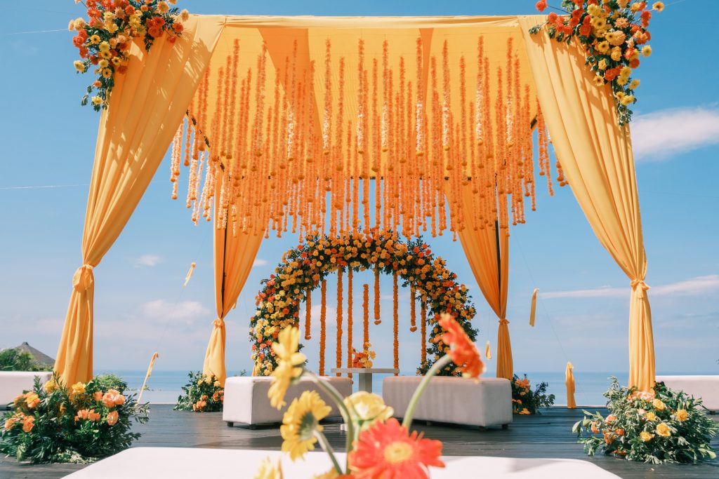 FIX luxury Mehndi Ceremony Bali oceanfront setup