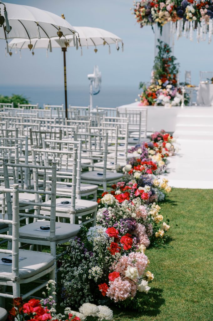 wedding aisle at Pandawa cliffs