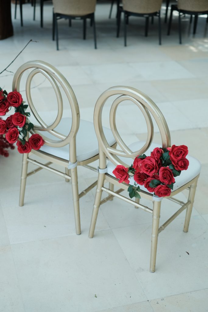 FIX Gold Infinity Chairs ceremony styling