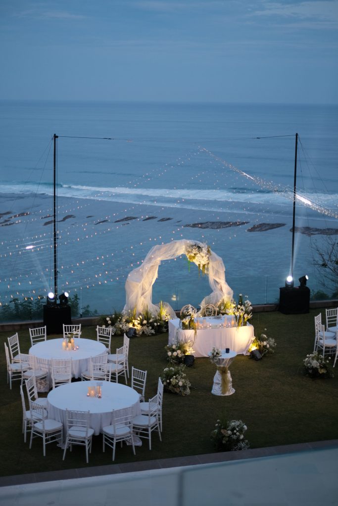 romantic bali wedding ocean views