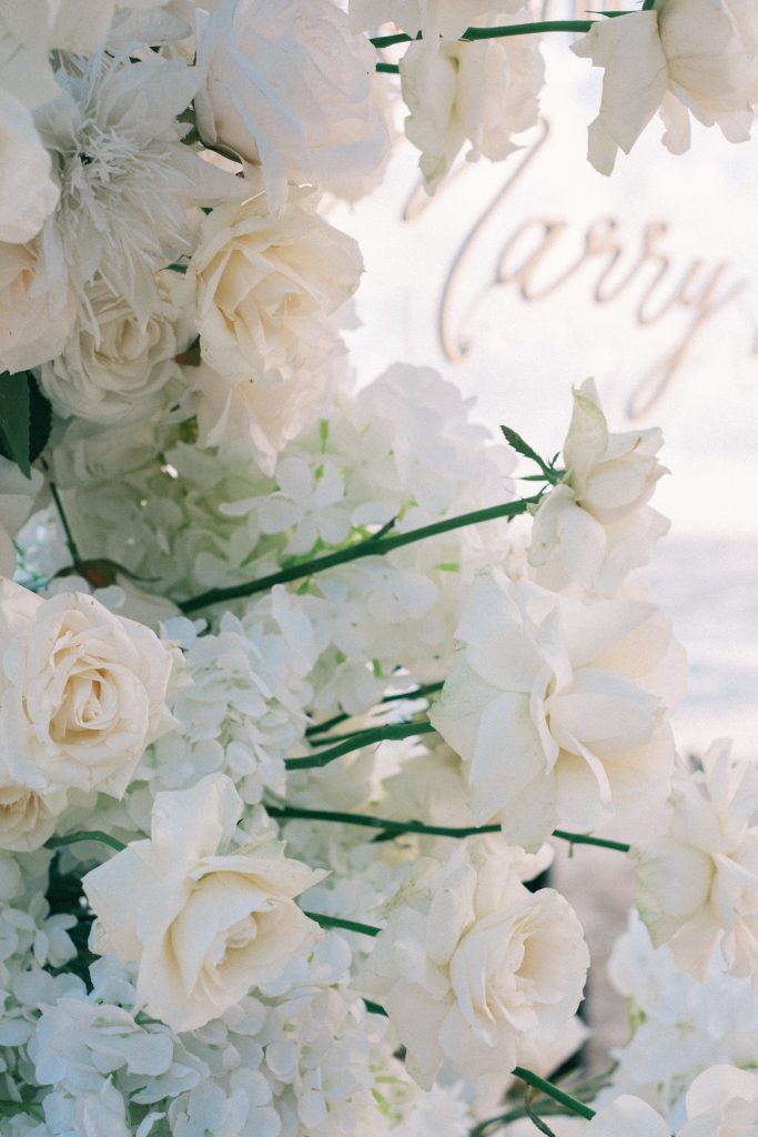 details floral proposal setup