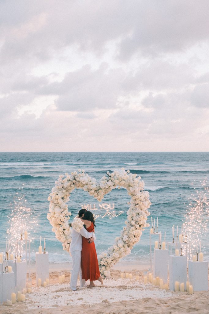 Mechid and Najla Beach Proposal Bali