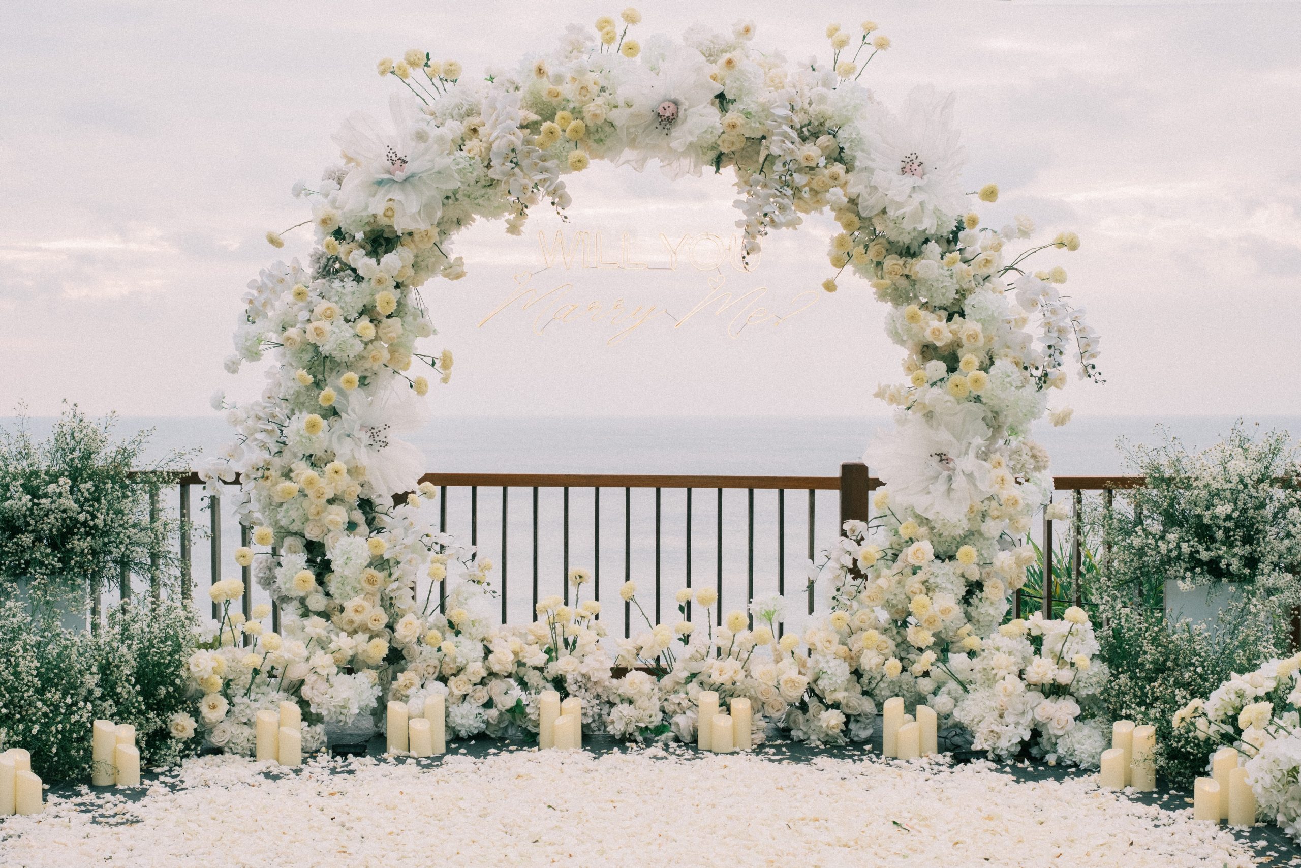 nantara Uluwatu Proposal with white florals