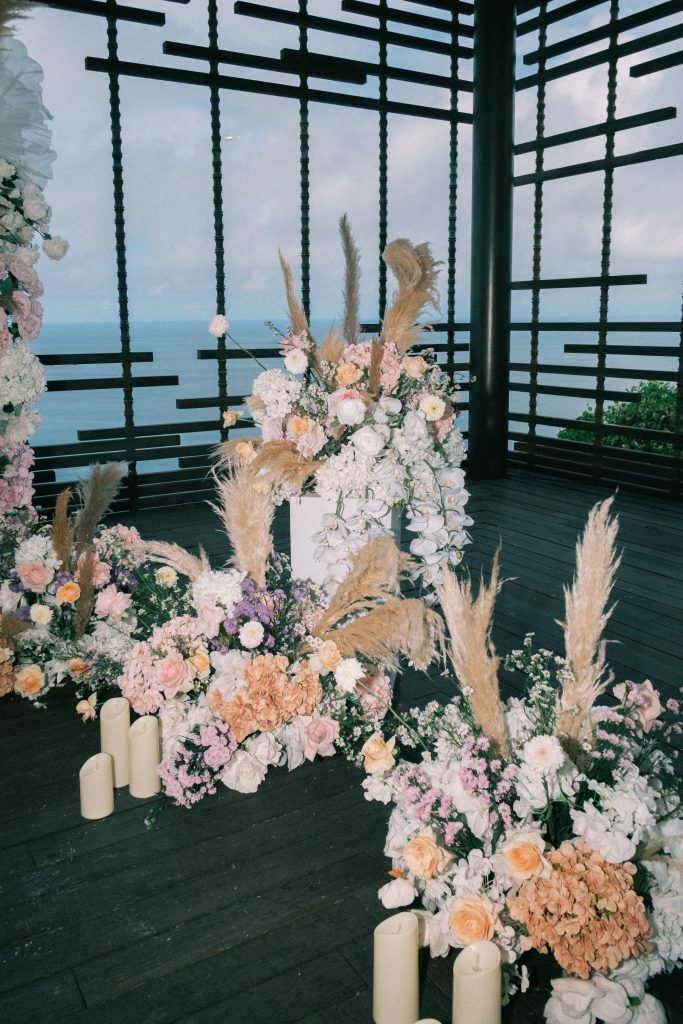 Pampas Grass Proposal Bali floral arrangement]