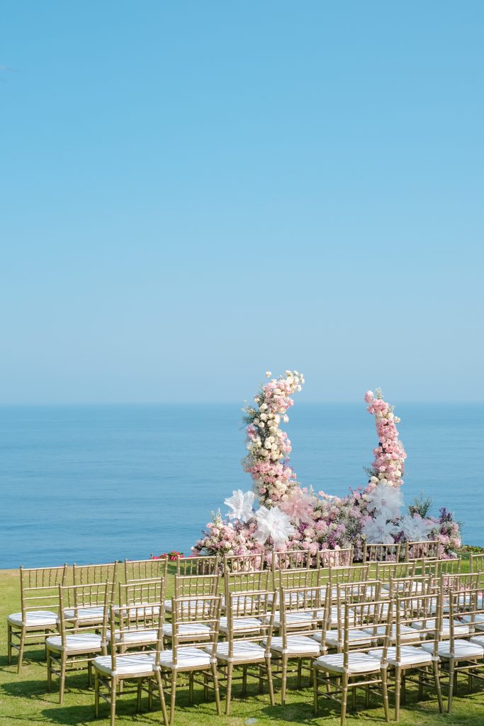 [Blush pink florals at The Ungasan Wedding]
